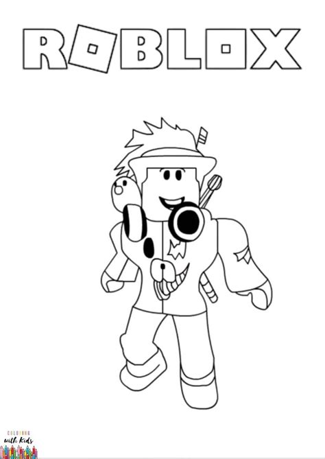 Roblox Avatar Coloring Page | coloringwithkids.com | Boyama kitapları ...