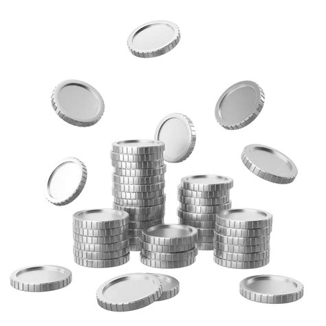 Premium Photo | Silver coin Coins stack 3D illustration