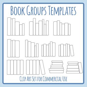 Blank Groups of Books Spines / Bookshelf Reading List Library Templates ...