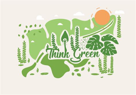 Think Green Poster Vol 2 Vector 208472 Vector Art at Vecteezy