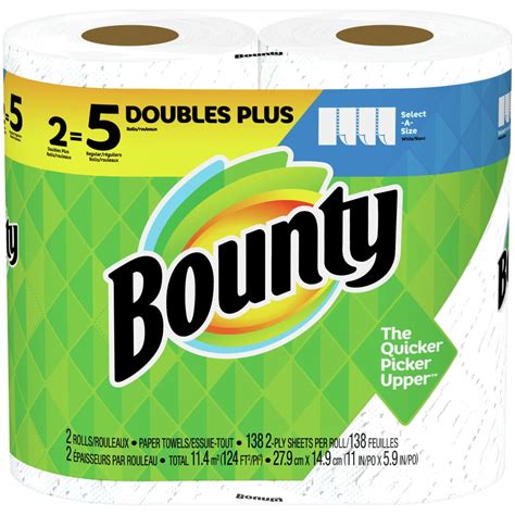 Bounty Basic Paper Towel Rolls 1-Ply White 12ct