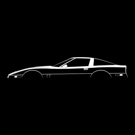 Chevrolet Corvette C4 Silhouette Vector File - Etsy