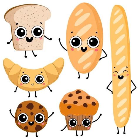 Ilustración de pan de dibujos animados l... | Premium Vector #Freepik #vector #comida #ninos # ...