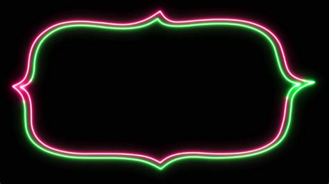 Vintage neon frame light with two neon colors on black background 21021337 Stock Video at Vecteezy