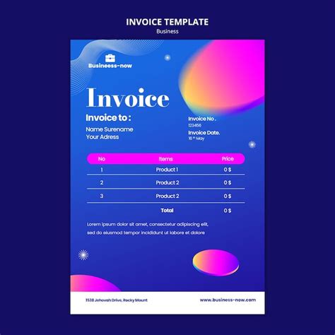 Free PSD | Business strategy invoice template