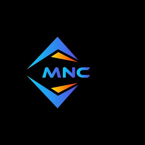 MNC abstract technology logo design on Black background. MNC creative ...