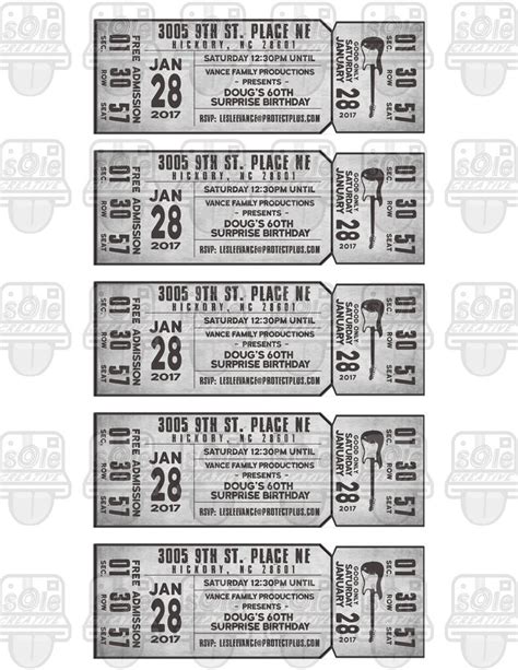 Concert Ticket Birthday Invitations - Etsy