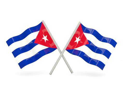 Two wavy flags. Illustration of flag of Cuba