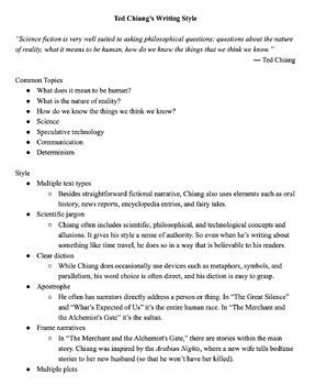 Lesson for Ted Chiang's "The Merchant and the Alchemist's Gate" by Tyler Davis