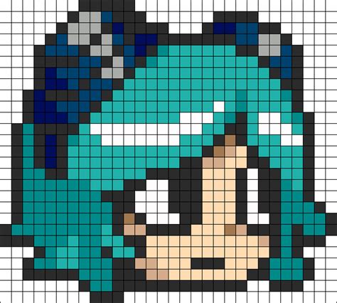 Ramona Flowers Scott Pilgrim perler bead pattern Fuse Bead Patterns, Kandi Patterns, Pixel Art ...