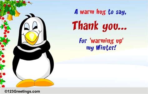 Winter Thank You Cards, Free Winter Thank You Wishes, Greeting Cards ...