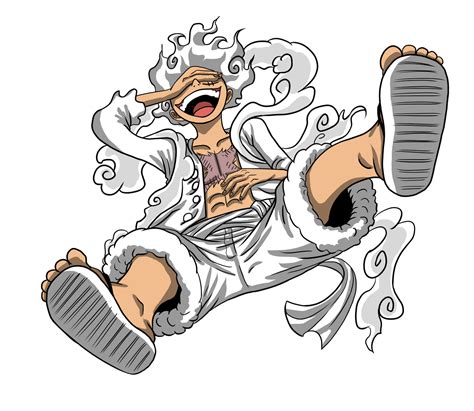 Monkey D Luffy Anime White Hair One Piece Sun God Nika Gear 5th Wallpaper - Resolution:1280x1112 ...