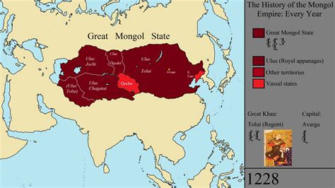 The History of the Mongol Empire: Every Year - YouTube