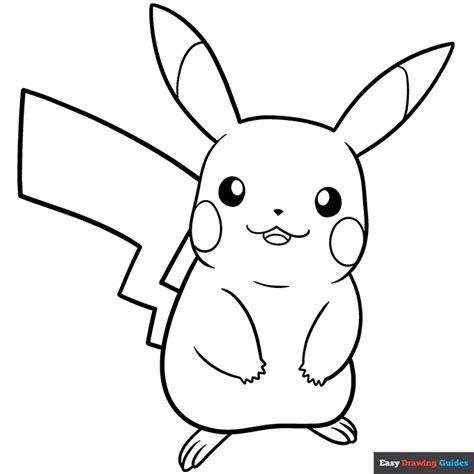 Pikachu Coloring Page | Easy Drawing Guides