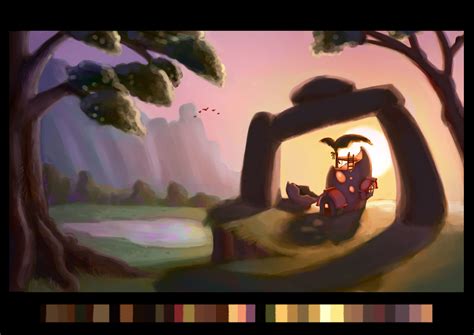 ArtStation - Egg house on a hill