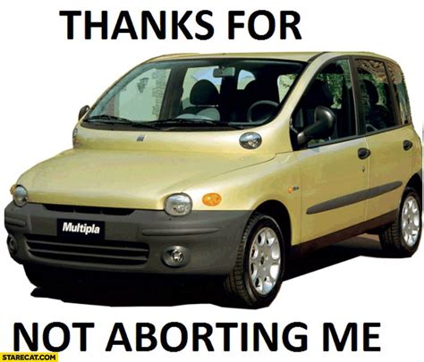 Thanks for not aborting me Fiat Multipla | StareCat.com