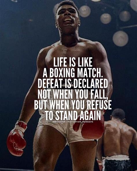 Life is like a boxing match. A knockdown doesn't mean that it's over ...