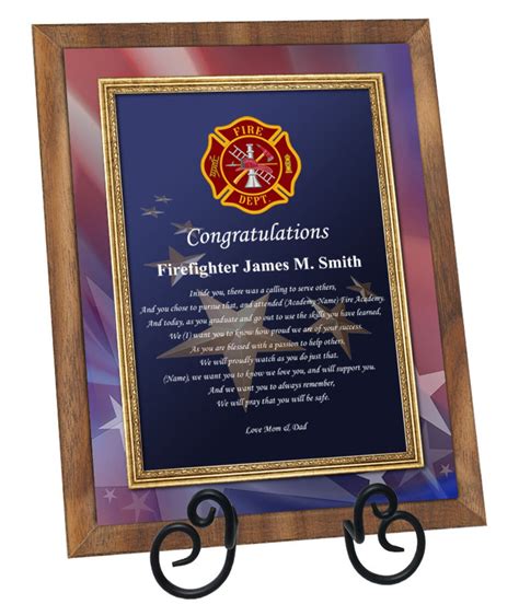 Firefighter Academy Graduation Gift Fire School Graduate Poem - Etsy