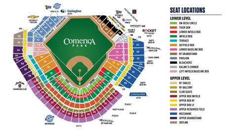 Comerica Park Seating Chart Tigers | Elcho Table