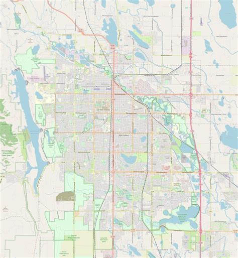 Map of Fort Collins, Colorado | Streets and neighborhoods