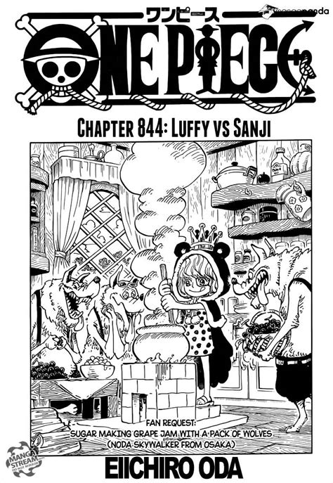 one piece, Chapter 844 : Luffy Vs. Sanji