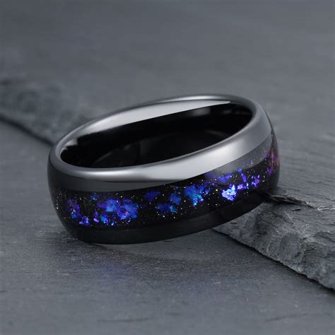 Galaxy Ring Nebula Ring Space Ring Sandstone Ring Black - Etsy