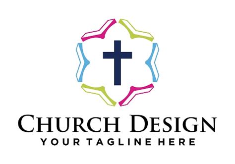 Church Emblem With Bible Vector Graphic Abstract Stock Illustration - Download Image Now ...