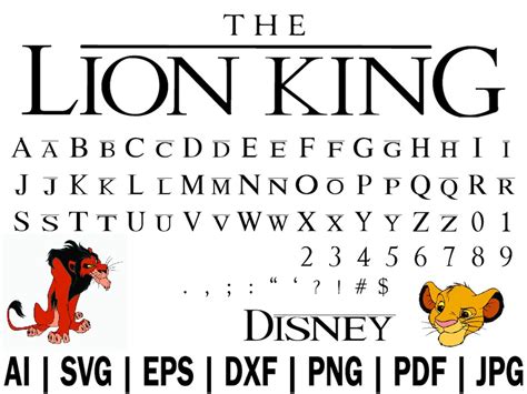 Disney lion king font instant download | Etsy