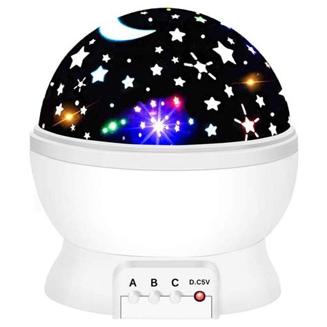 3D Star Projector Lamp, 360 Degree Star Night Light Romantic Room Rotating Cosmos Star Projuctor ...