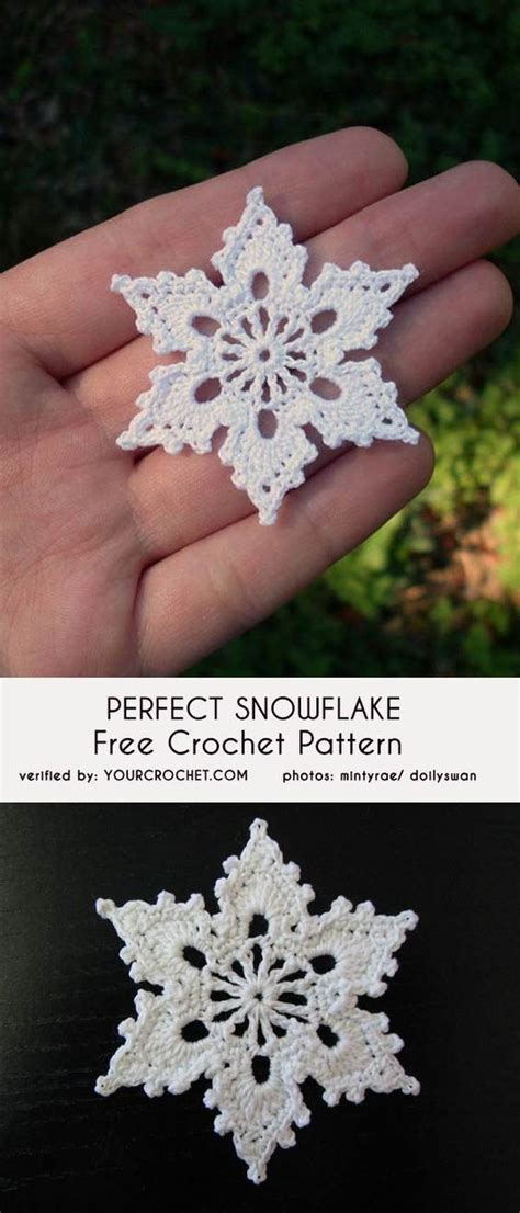 5-Minute Crochet Snowflake - free pattern - Salvabrani | Crochet snowflake pattern, Crochet ...