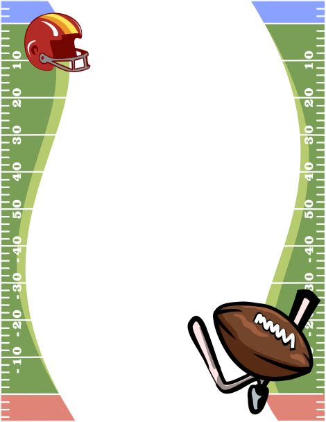 Football Border: Clip Art, Page Border, and Vector Graphics | Page ...