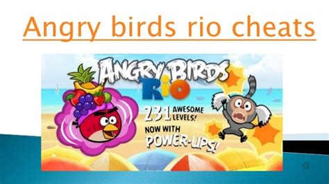 Angry birds rio cheats