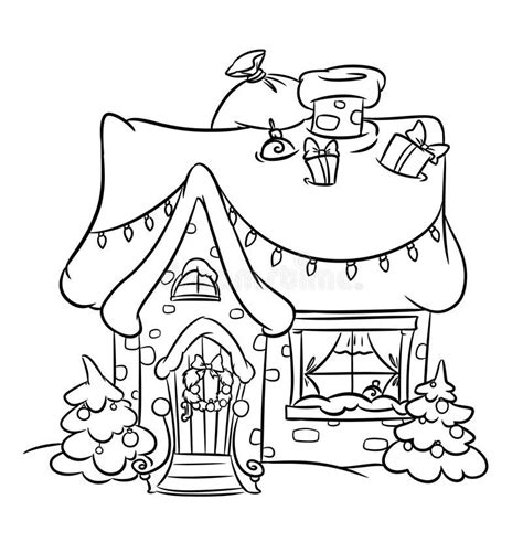 A Christmas House Coloring Page - RaventeCohen