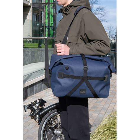 Brompton Borough Waterproof bag, L, Navy - BikePartners Folding Bike Shop