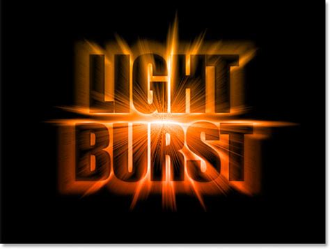 Colorful Light Burst Text In Photoshop
