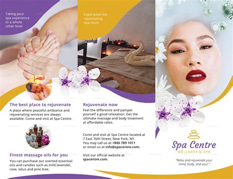 Spa Tri-fold Brochure Design Template in PSD, Word, Publisher, Illustrator, InDesign