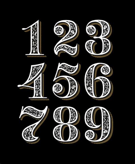 DARKNESS WHISKY numerals on Behance Numbers Typography, Typography ...