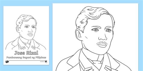 Jose Rizal Coloring Sheet - Elementary - Twinkl