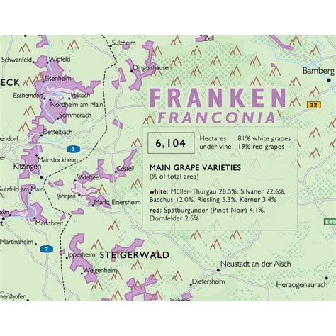 Germany Wine Map by De Long - The Map Shop