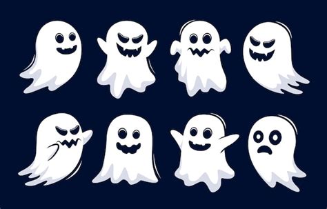 Premium Vector | Ghost cartoon cute halloween collections