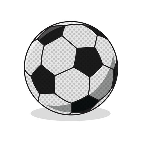 Soccer Football ball on a white background cartoon vector flat art ...