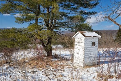 Chilly Outhouse Abandoned In Winter Snow | Abandoned Photos For Sale