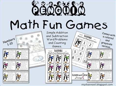 Penguin Math Fun Addition and Subtraction Games PDF - Etsy