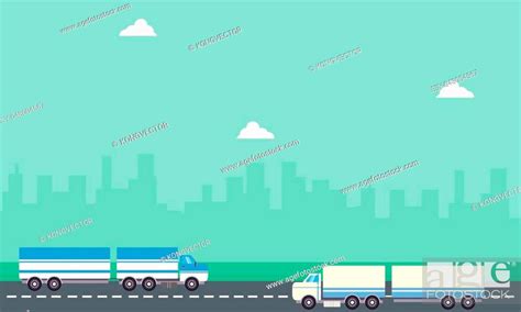 Landscape of two container truck vector art, Stock Vector, Vector And Low Budget Royalty Free ...