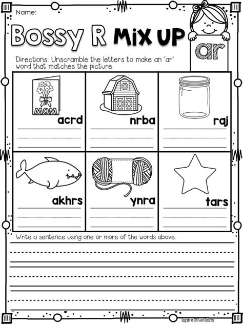 Bossy R Phonics No Prep Printables FREEBIE (R Controlled Vowels) | Grade r worksheets, Phonics ...