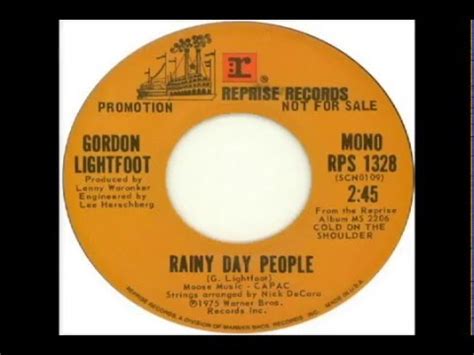 Gordon Lightfoot - Rainy Day People (1975) - YouTube