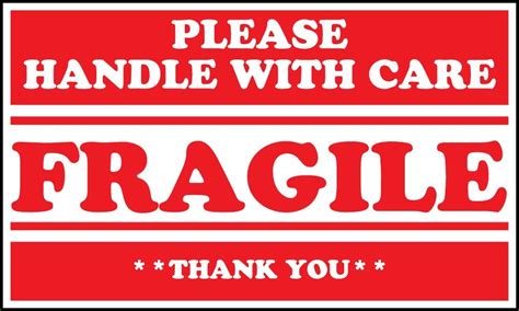 Fragile - Handle with Care Stickers 3 X 2 2500 Labels : Amazon.in ...