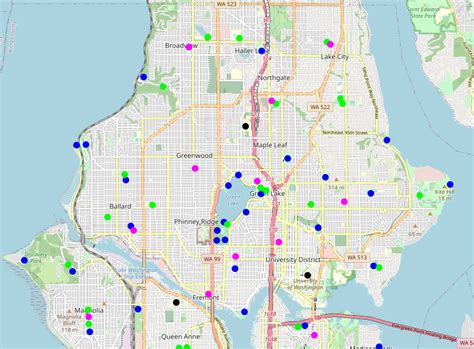 My Seattle Parks Diary: The Seattle Parks' Winter 2019-2020 Restroom Map