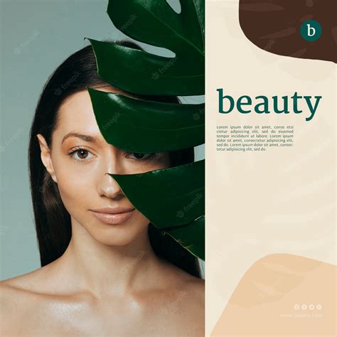 Free PSD | Beauty banner template with a woman