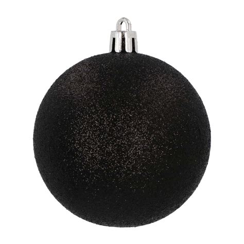 6 shatterproof Christmas baubles black 7 cm | It's all about Christmas